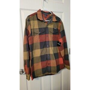 Eddie Bauer Men's Size M Plaid Fleece Shacket Button Down New With Tags $95